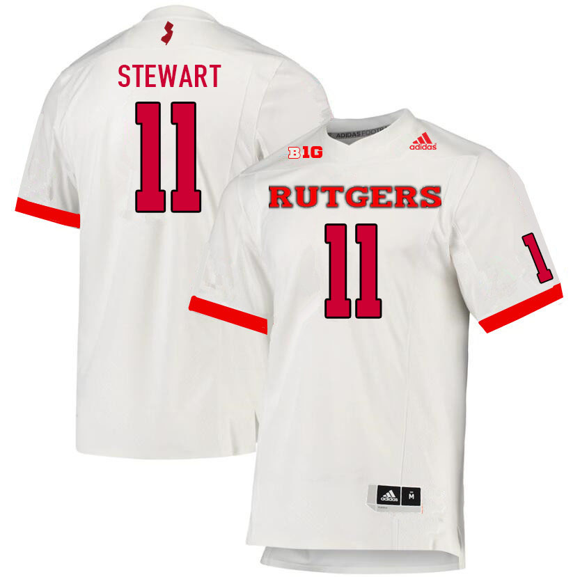 Men #11 Cam'Ron Stewart Rutgers Scarlet Knights College Football Jerseys Sale-White